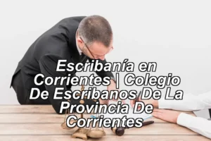 Escribanía en Corrientes | Colegio De Escribanos De La Provincia De Corrientes ◀