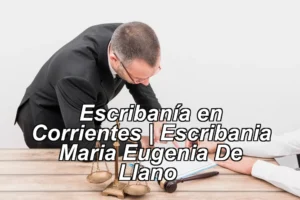 Escribanía en Corrientes | Escribania Maria Eugenia De Llano ◀