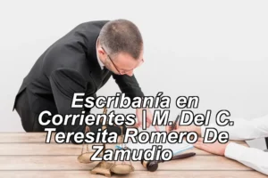 Escribanía en Corrientes | M. Del C. Teresita Romero De Zamudio ◀