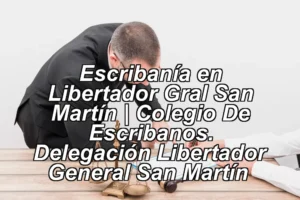 Escribanía en Libertador Gral San Martín | Colegio De Escribanos. Delegación Libertador General San Martín ◀