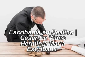 Escribanía en Realico | Cesar De Viano Herminia Maria Escribana ◀