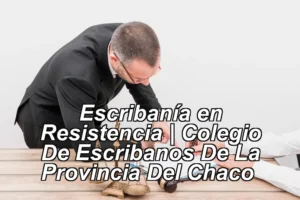 Escribanía en Resistencia | Colegio De Escribanos De La Provincia Del Chaco ◀