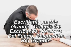 Escribanía en Río Grande | Colegio De Escribanos De Tierra Del Fuego, Delegación Río Grande ◀