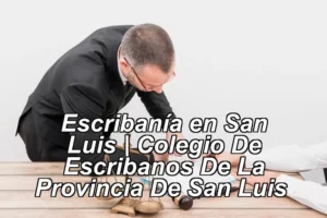 Escribanía en San Luis | Colegio De Escribanos De La Provincia De San Luis ◀