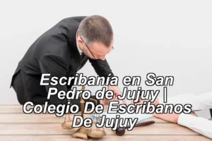 Escribanía en San Pedro de Jujuy | Colegio De Escribanos De Jujuy ◀