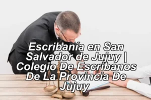 Escribanía en San Salvador de Jujuy | Colegio De Escribanos De La Provincia De Jujuy ◀