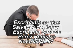 Escribanía en San Salvador de Jujuy | Escribania Saravia Perez Registro Notarial N° 87 ◀