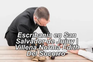 Escribanía en San Salvador de Jujuy | Villena Norma Edith Del Socorro ◀