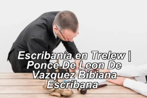 Escribanía en Trelew | Ponce De Leon De Vazquez Bibiana Escribana ◀